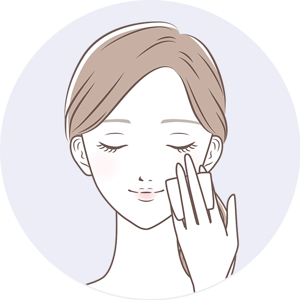 クレンジングをする女性のイラスト