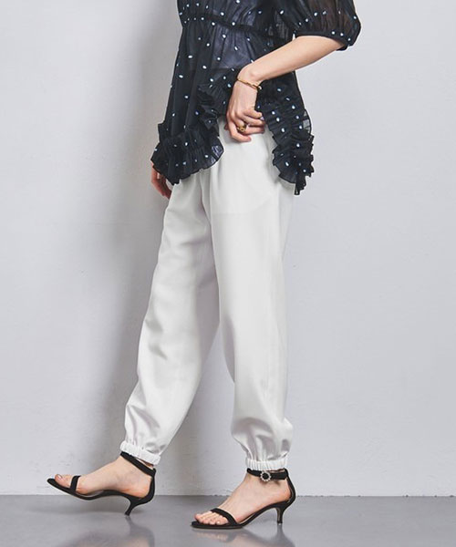 【UNITED ARROWS】クリーン ツイル ジョガーパンツ WHITE