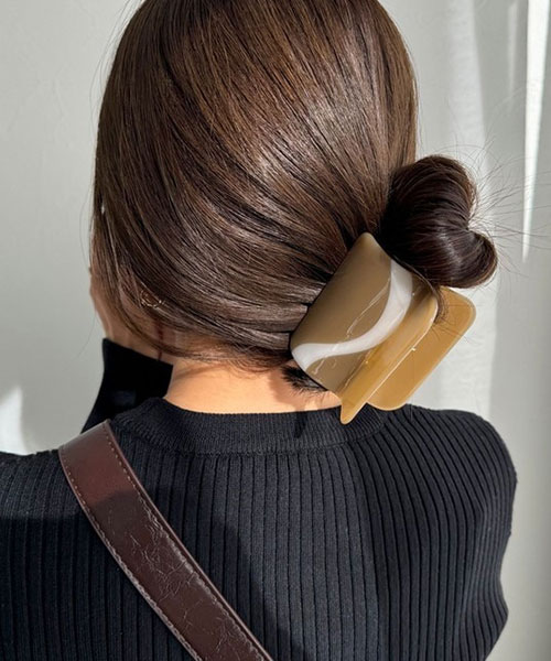 【FREDY&GLOSTER】ウェーブラインスクエアヘアクリップ