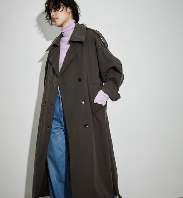 【ADAM ET ROPE’/アダム　エ　ロペ】ドルマンオーバートレンチコート