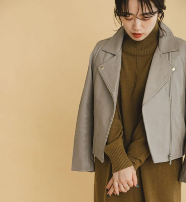 【URBAN RESEARCH/アーバンリサーチ】ITEMS ラムレザーダブルライダースジャケット